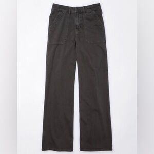 AEO Dark Gray Wide Leg Jeans
